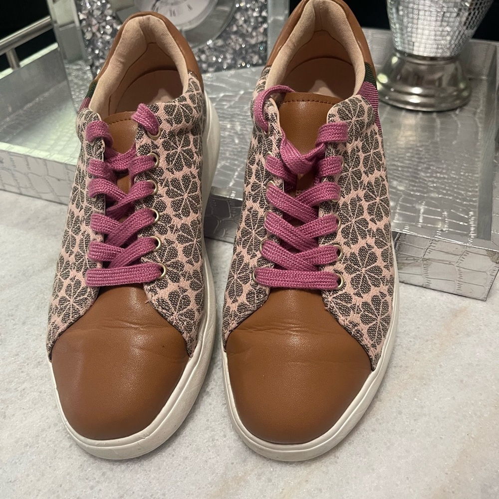 Kate Spade ♠️ Flower Jacquard Keswick Sneakers ... - Picture 3 of 12
